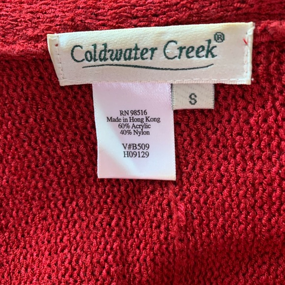 Coldwater Creek Rich Red Cardigan - Picture 6 of 6